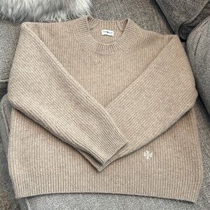 Tory Sport Woman Tan Crewneck Sweater